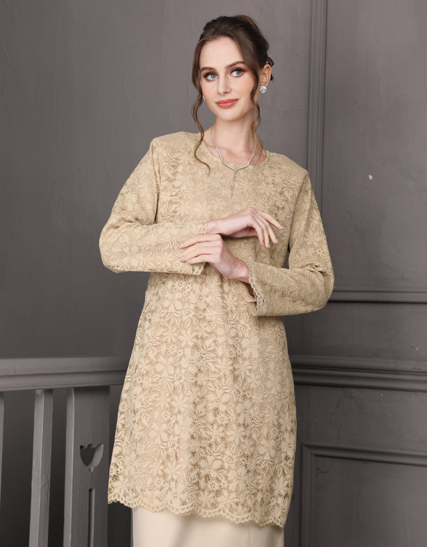 BAJU KURUNG PAHANG MODEN VALERIE (TORTILLA)